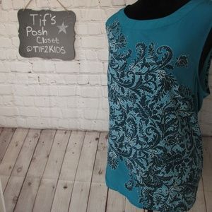 Talbots Patterned Top Sz XL E72